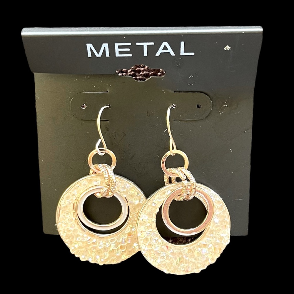 Metal Sparkly Earnings - NWT